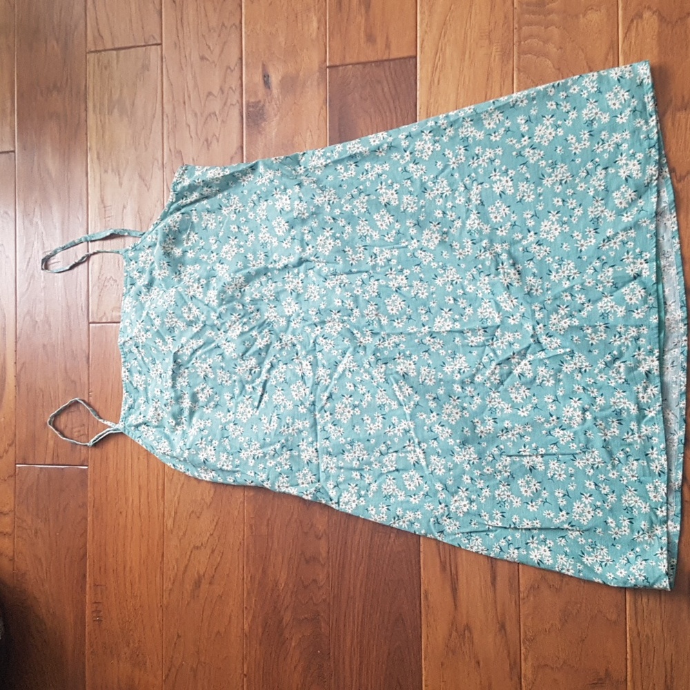 American Eagle Outfitters Cotton Linen Blend Floral Tie Back Dress Size XL
